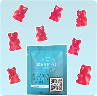 Strawberry collagen peptide gummies and their sachet